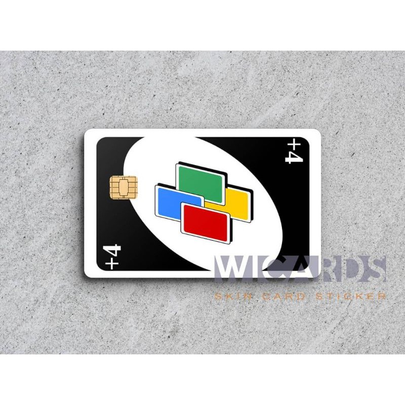 Skin Card Sticker ATM - Kartu Uno +4