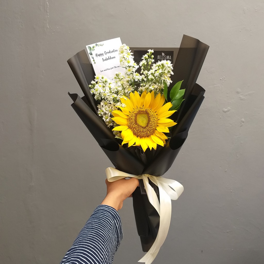 Buket Bunga Matahari 1 Tangkai Bellisima Florist Bogor Shopee Indonesia