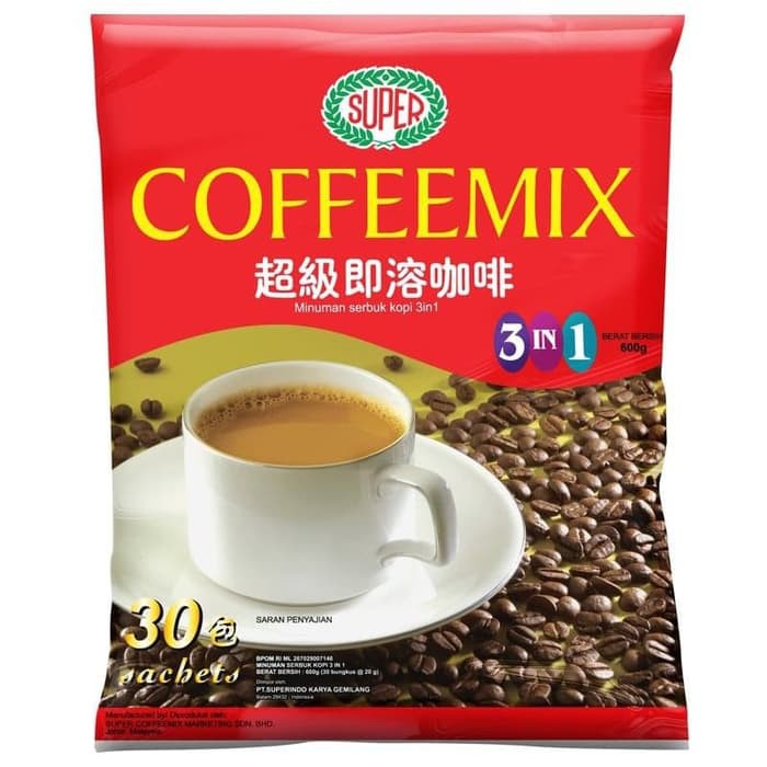 

SUPER 3IN1 INSTANT COFFEEMIX 30'S 20GR