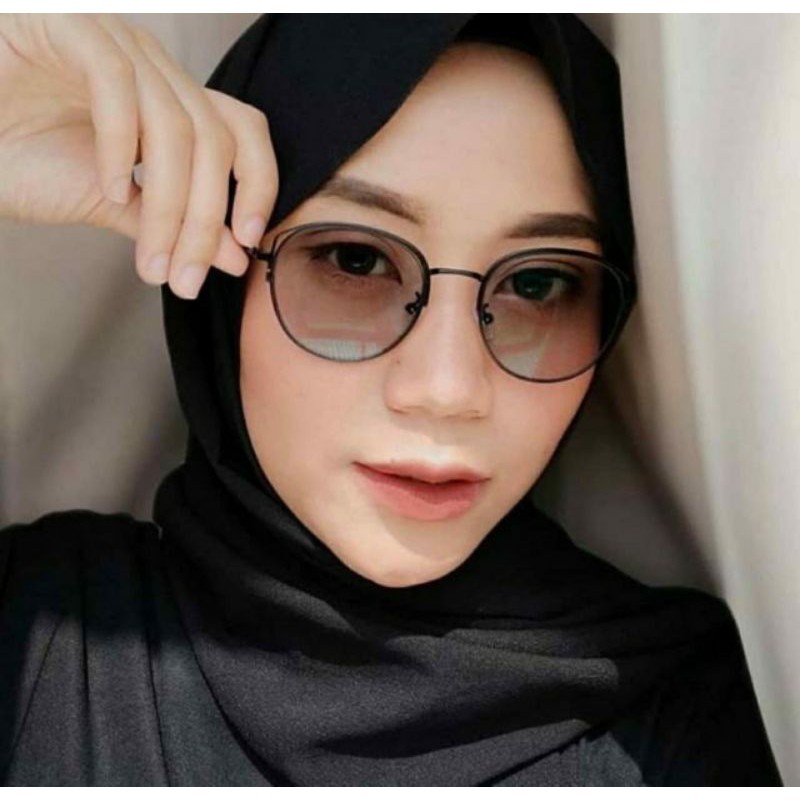 [TERLARIS] PAKET PHOTOCROMIC KACAMATA BERUBAH WARNA 1308 FASHION WANITA PRIA VINTAGE FRAME OPTIK