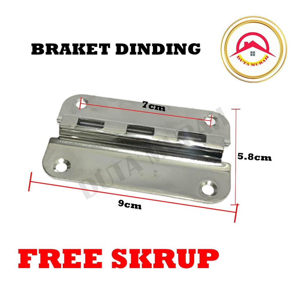 Wall Backet Single Bracket Tembok Dudukan Briket