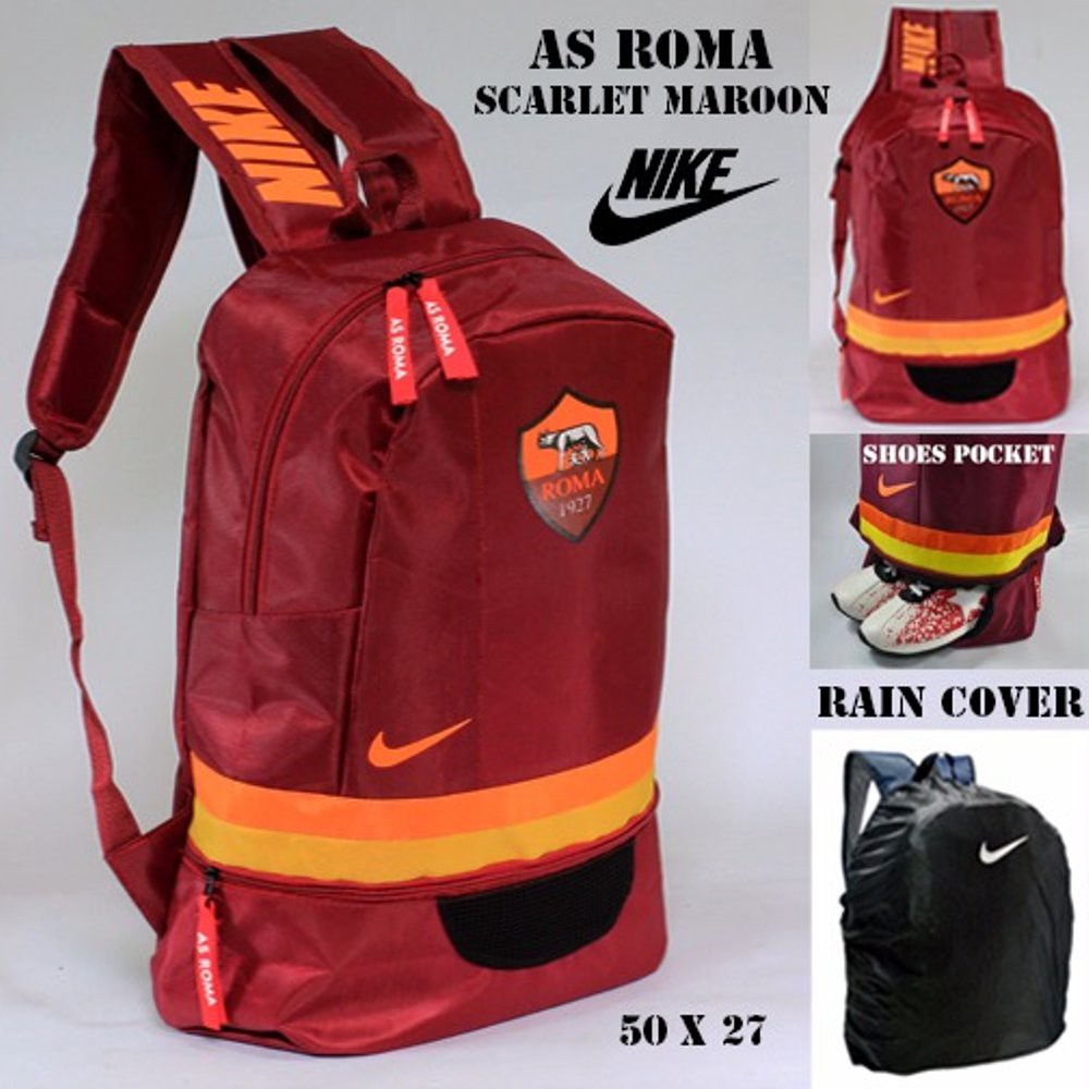 EXCLUSIVE  tas ransel as roma scarlet free raincover | tas bola as roma | ransel tas bola as roma