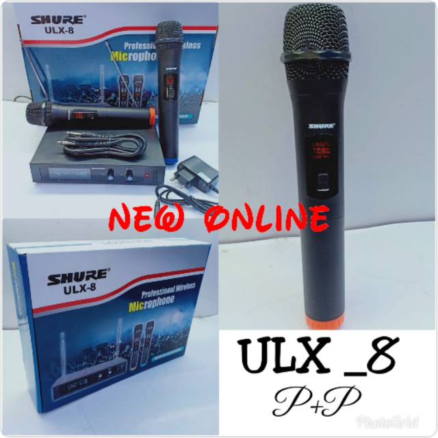 Mic Shure ULX8 wireless microphone 2mic pegang