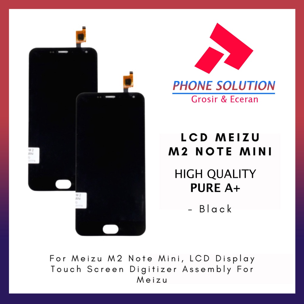 LCD Meizu M2 Note Mini Fullset Touchscreen // Supplier LCD Meizu M2 - Garansi 1 Bulan