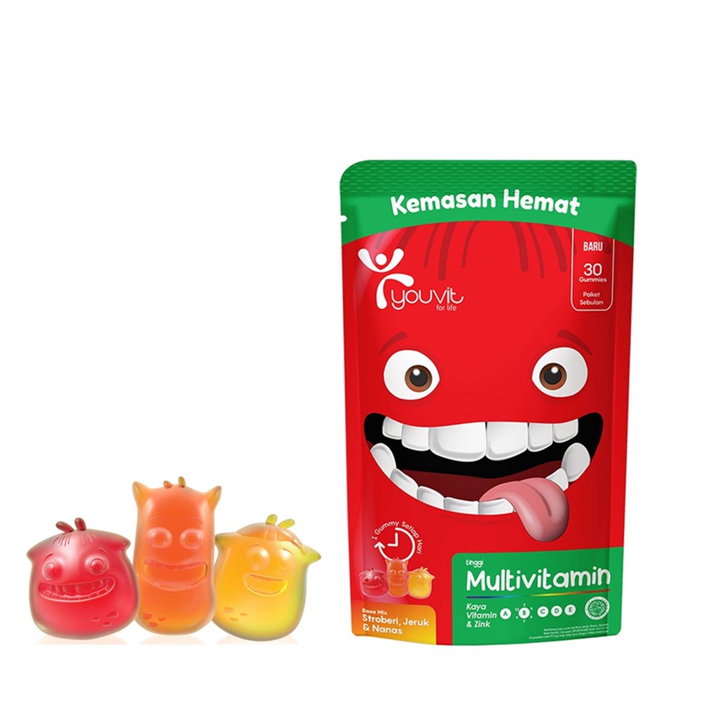 YOUVIT Kids Multivitamin Gummy Anak Pouch Isi 30pcs