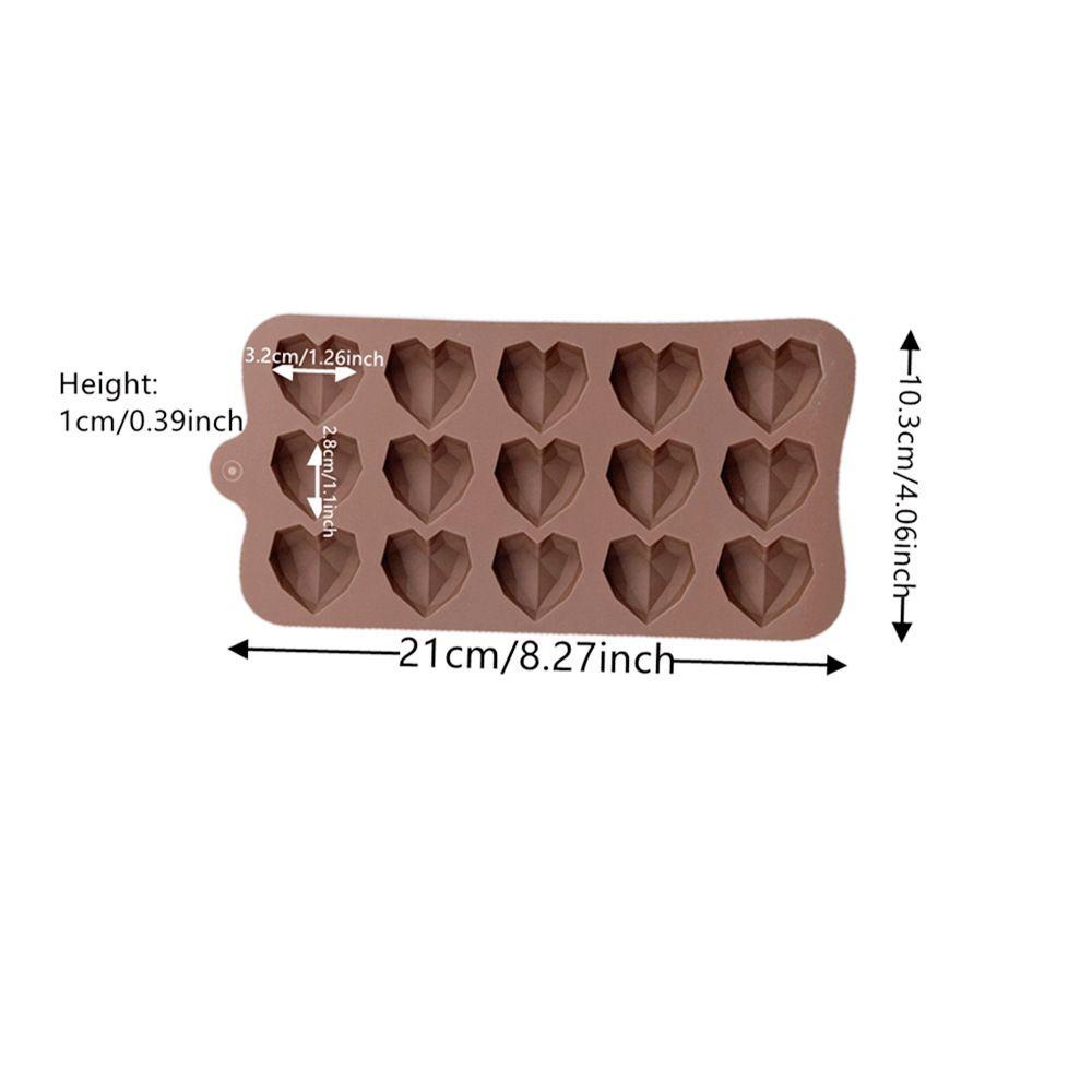 Cetakan Cokelat Bentuk Hati 3D Bahan Silikon