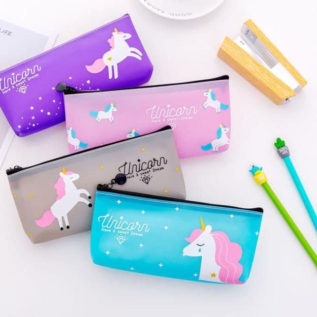 

☂ Tempat Pensil Unicorn Dream Glitter - Abu-abu ➦