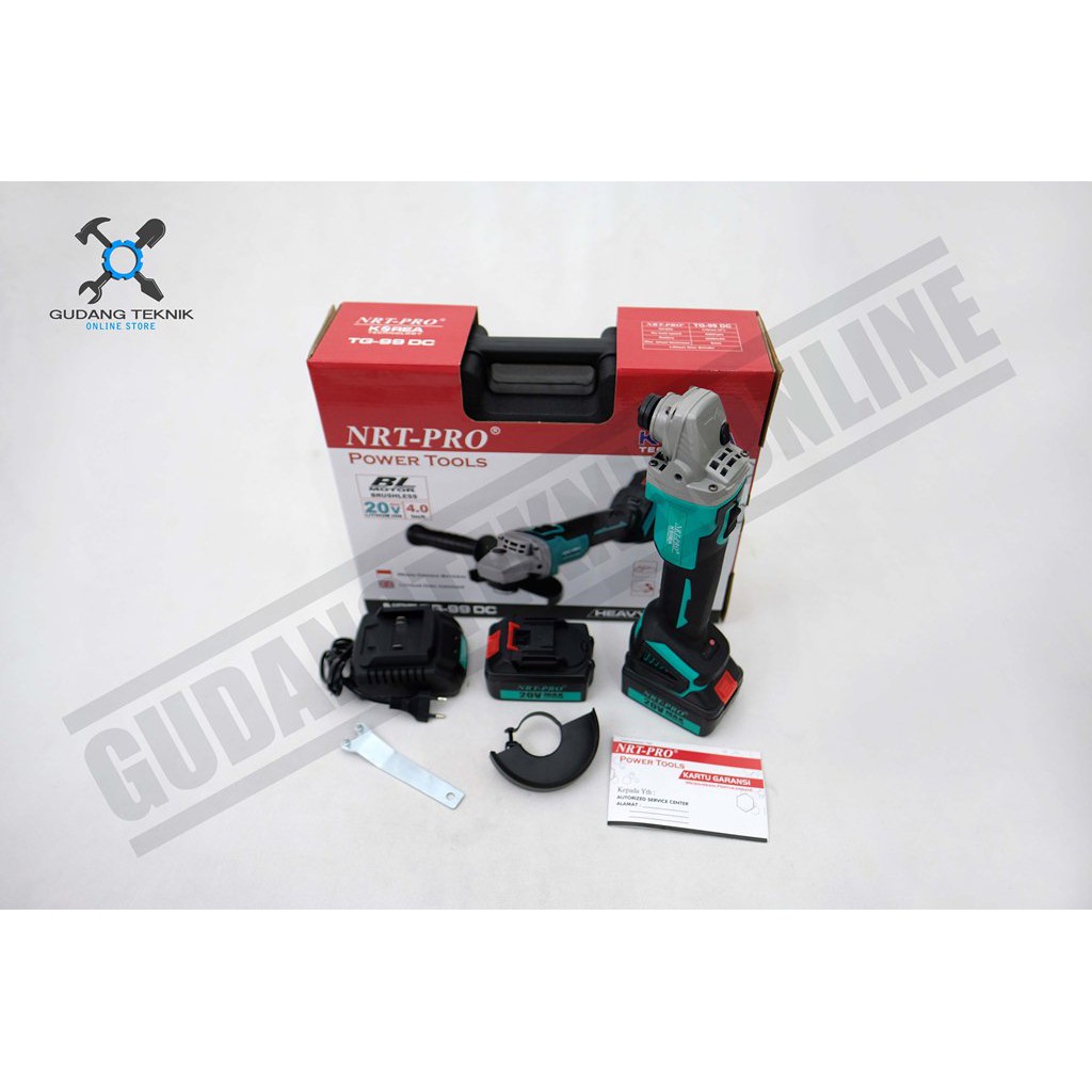 Gerinda Cordless Anggle Grinder NRT PRO TG 99 DC / Gerinda Baterai NRT PRO TG99 DC