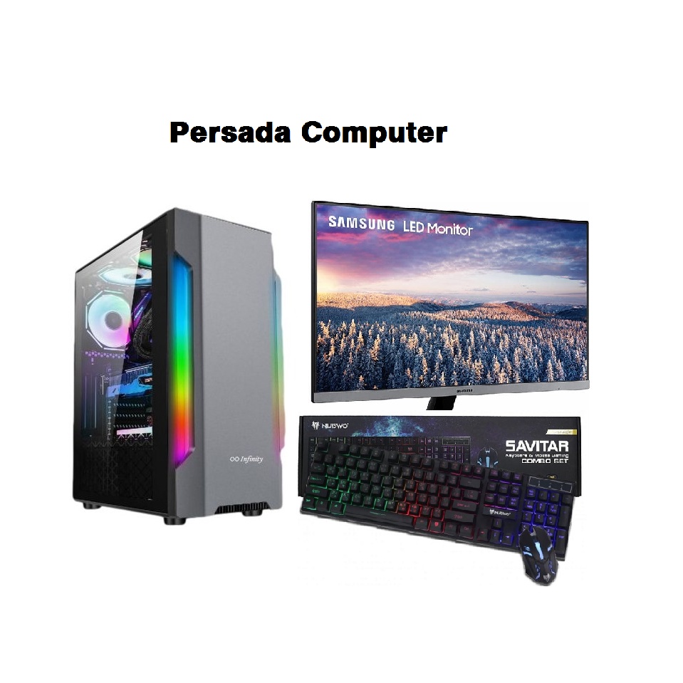 Full Set PC Gaming RYZEN 3 3200G I DDR 8GB I HDD dan SSD 128GB I LED Samsung 24&quot;