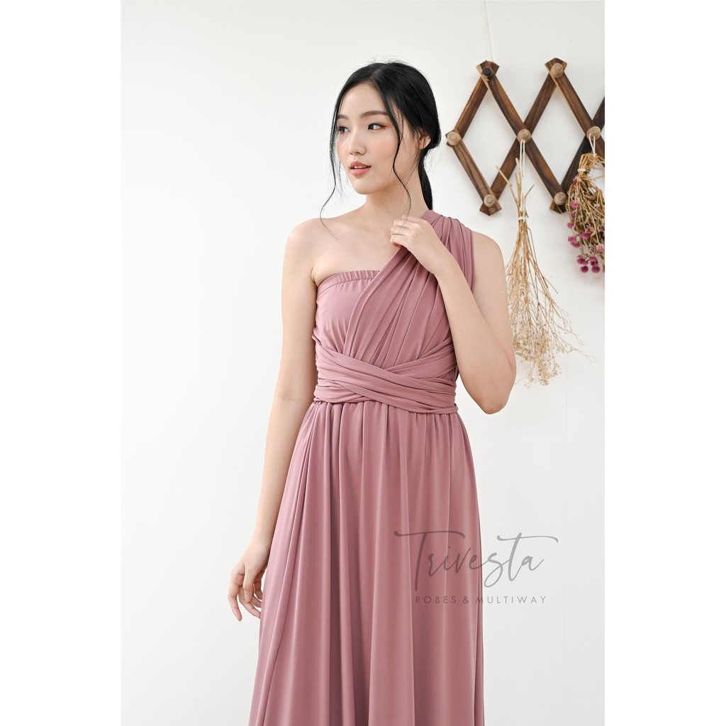 MAXI PLUM | MULTIWAY INFINITY CONVERTIBLE DRESS | FREE KEMBEN &amp; SPECIAL LONG SCRAFT | DRESS LILIT