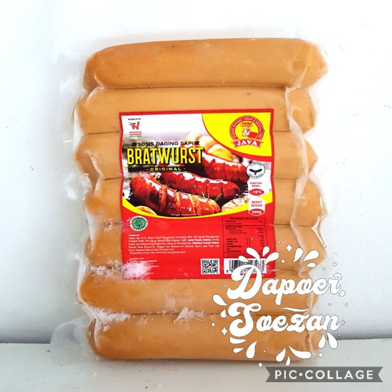 sosis bratwurst java ori jumbo isi 6 + 1