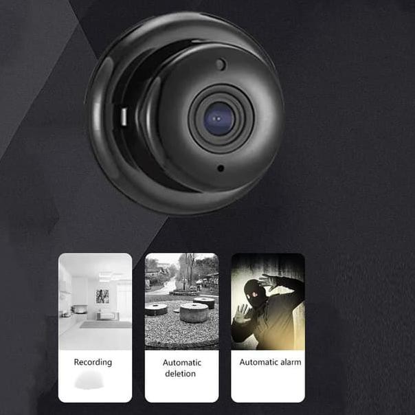 Murah 69R Spy IP HD Mini Camera Kamera CCTV Gantung Night Vision 360eyes 
