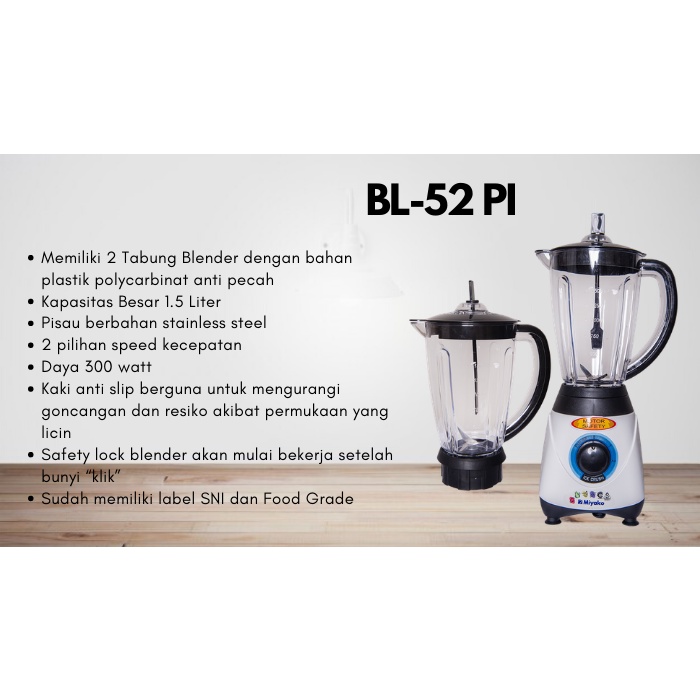 Blender Miyako BL52PL (Pengiriman Khusus OJEK ONLINE)