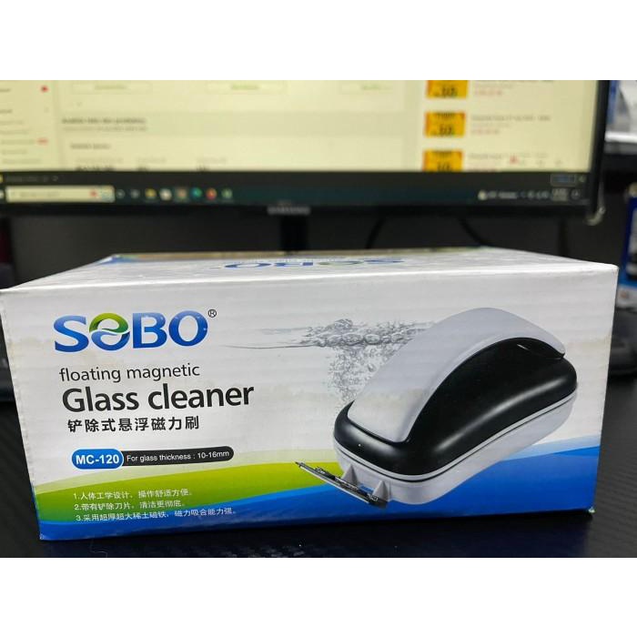 Sobo Magnetic Glass Cleaner Mc 120 / Sobo Mc120 Pembersih Kaca