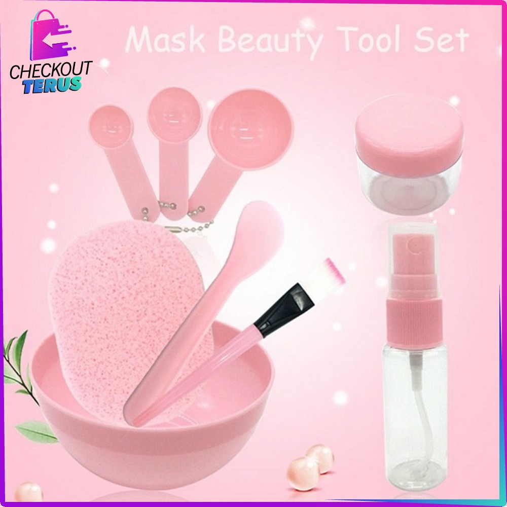 CT K61 Mangkok Masker Set 9 in 1 Kuas Alat Make Up dan Alat Masker Wajah Mangkuk Untuk Masker Perawatan Wajah Mask Tools Set