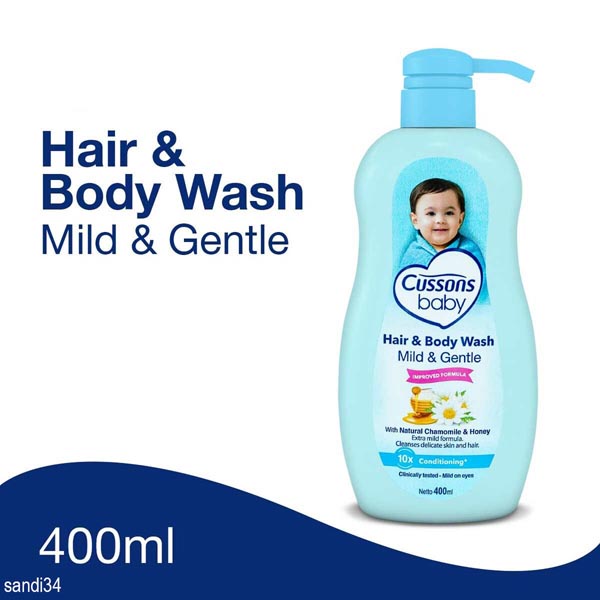 [PUMP] [300ML] [BPOM] Cussons Baby Hair &amp; Body Wash Mild &amp; Gentle | Soft &amp; Smooth - Sabun Bayi 2in1 Pump 400ml | Sabun Mandi_Cerianti