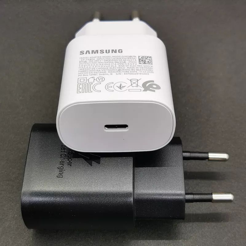 ADAPTER CHARGER ORIGINAL100% SAMSUNG SERIES 25WATT SUPER FAST CHARGING USB TYPE C TRAVEL ADAPTOR ORI