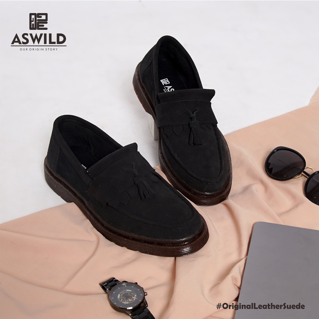 Sepatu Loafer pria terbaru Loafers Slip On Hitam / Sepatu Slip On Loafers