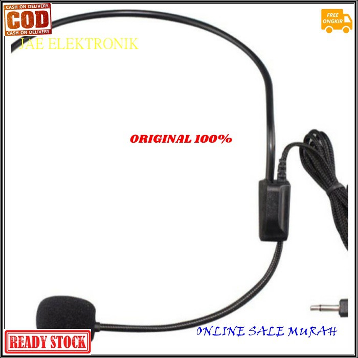 G511 Mic headset jack L 3.5mm original mik bando microphone hf clip mikrophone handsfree kabel cable audio sound sistem vocal vokal universal karaoke meeting acara pidato portable speaker universal  Jack L  PANJANG 120-150 CM  BISA UNTUK SEGALA JENIS PERA