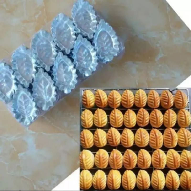 Cetakan nastar daun isi 40pcs/Cetakan kue kering harga satuan 9000