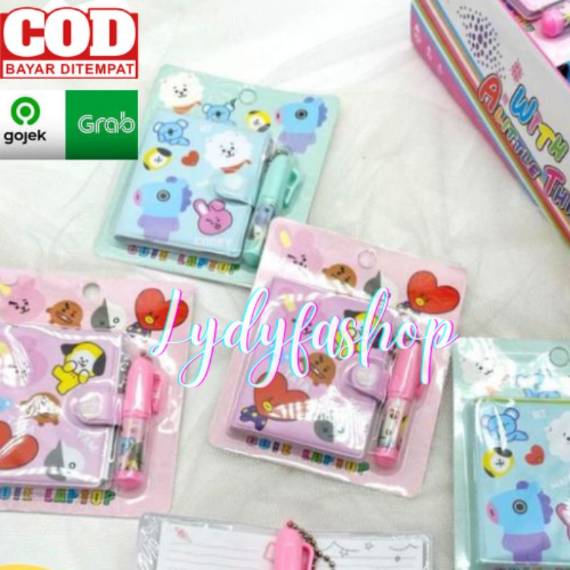 

NoteBook + pen BT21 mini lucu / unik / murah