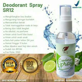 Jual Penghilang bau badan SR12 deodorant spray 60ml | Shopee Indonesia