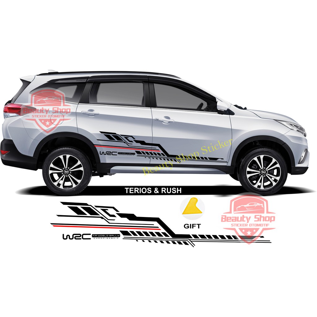 STICKER MOBIL TERIOS RUSH STIKER TOYOTA DAIHATSU RUSH TERIOS STRIPING WRC