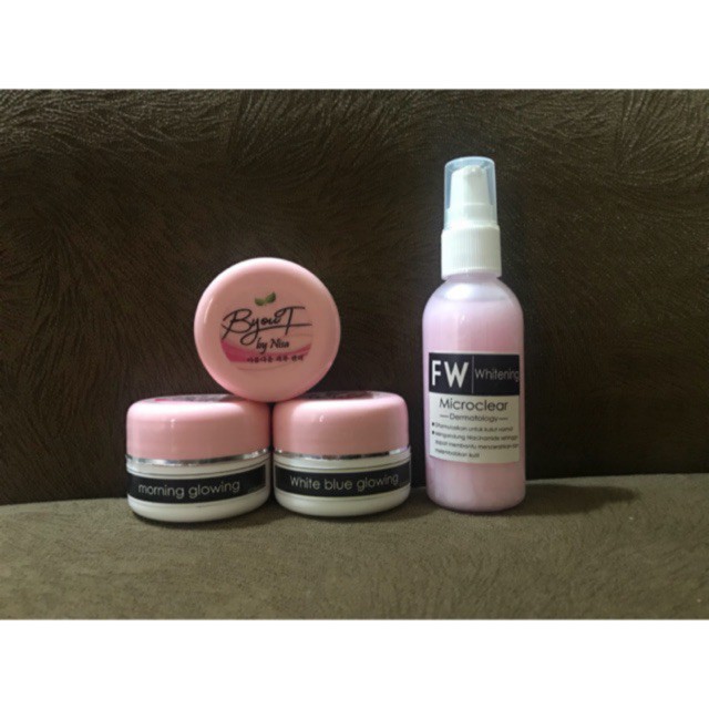 Paket Glowing Glow Whitening pagi malam sabun wajah face ori bpom krim farma dokter farmasi