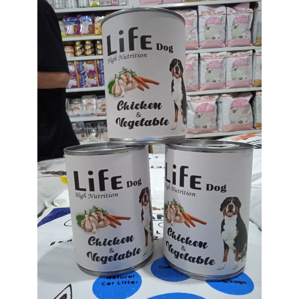 life dog kaleng 375gr chicken &amp; vegetable