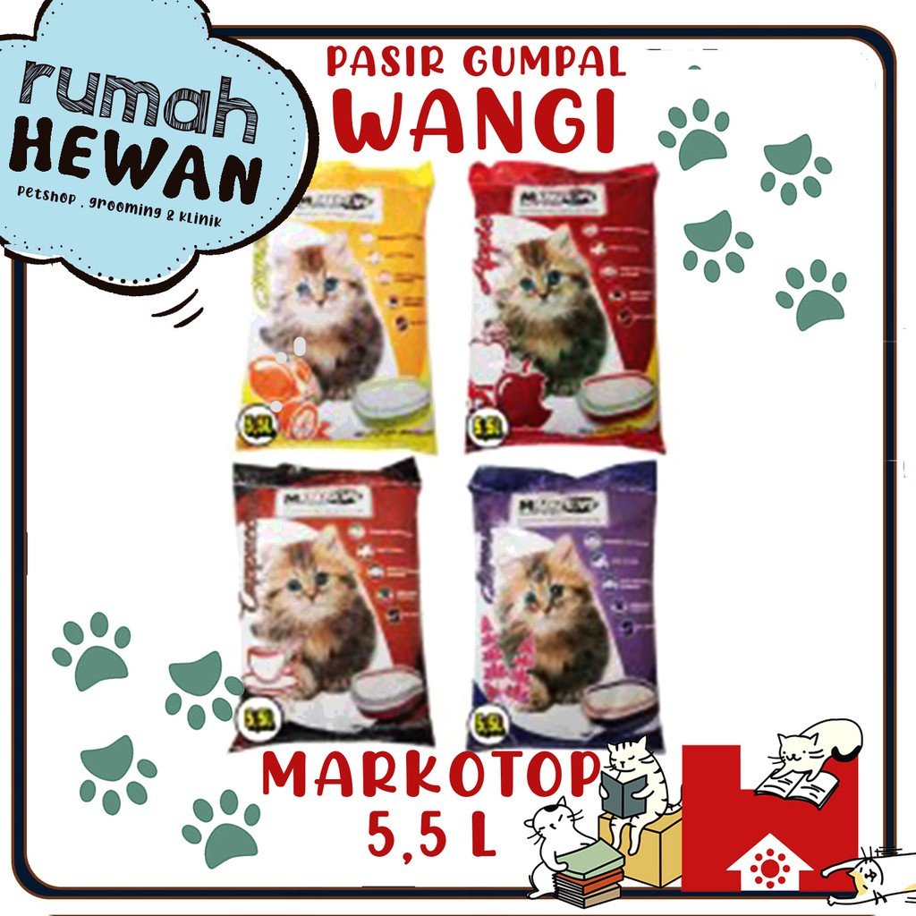 Pasir Kucing Markotops 5,5L All Varian - Cat Litter Markotop