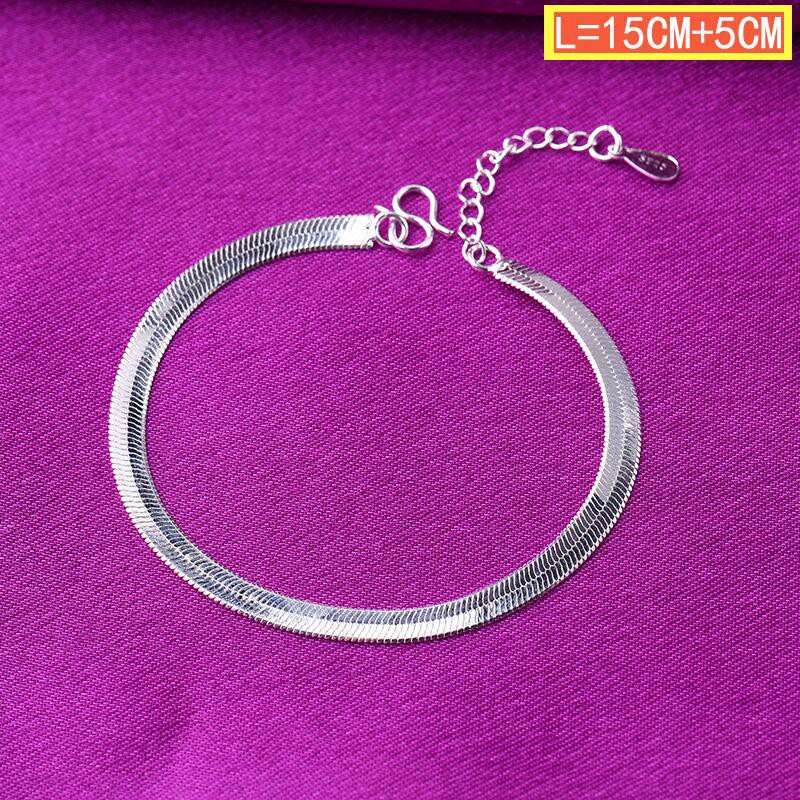 50 gaya 925 gelang perak asli, aksesoris perhiasan fashion Jepang dan Korea-36