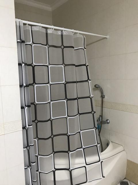 Batang Tirai Shower 120-200 Cm Botaren, Batang Tirai Kamar Mandi Tanpa Bor Sekrup Dapat Dipanjangkan