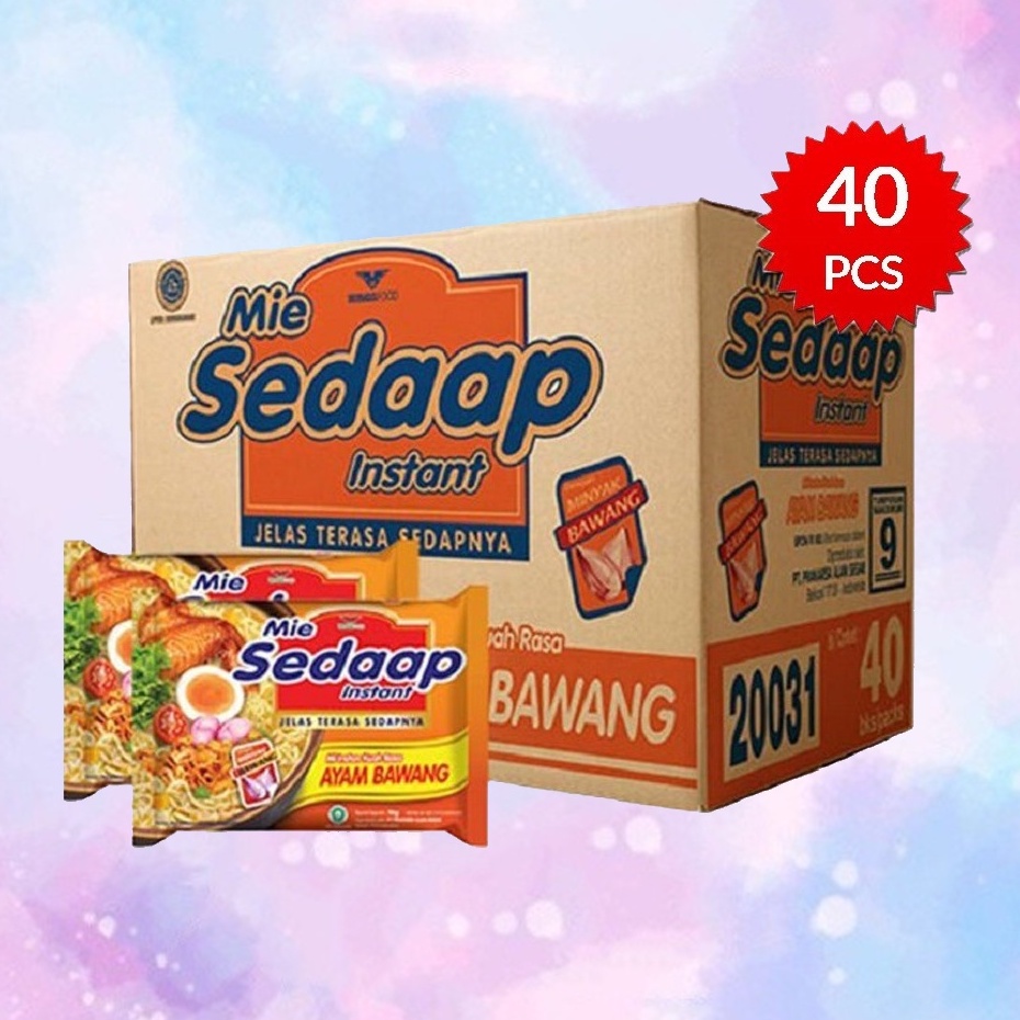 

MIE SEDAAP Rasa Ayam Bawang 1 Dus/Karton Isi 40 pcs Kemasan 70gr gram Mie Instan Rebus Boiled Noodle Makanan Instant Noodles Food Foodies Siap Saji Makan Kemasan Praktis Persediaan Bahan Dapur Kitchen Cook Meal Lunch Dinner Shoppa Corner Malang Jaw