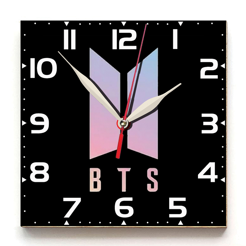 JAM DINDING UNIK KARAKTER KPOP. BTS - BTS ARMY . KAYU 30x30