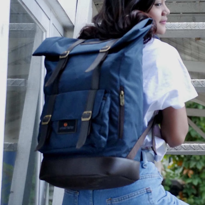 JAM SESSION NAVY |ManNeedMe x URBAN| Tas Ransel Punggung Pria Wanita Tas Backpack ORIGINAL