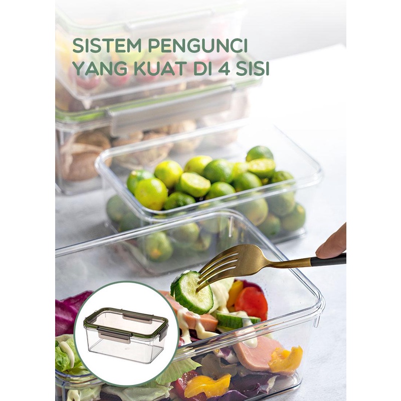 SAMONO Kotak Makanan Storage Box Food Storage Sealed Box Transparent SSB38