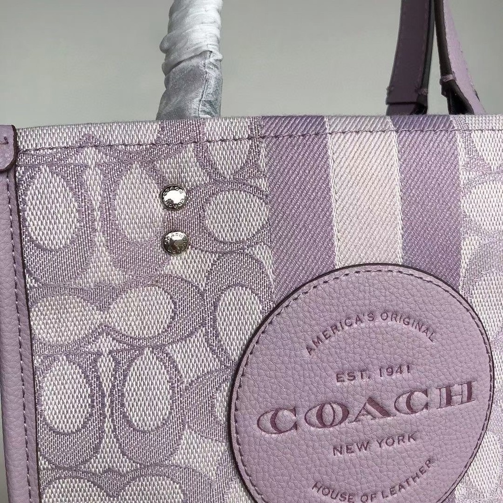 8417 coach Dempsey Mini Canvas Field Tote 22 Vertical Small Tote Shopping Bag