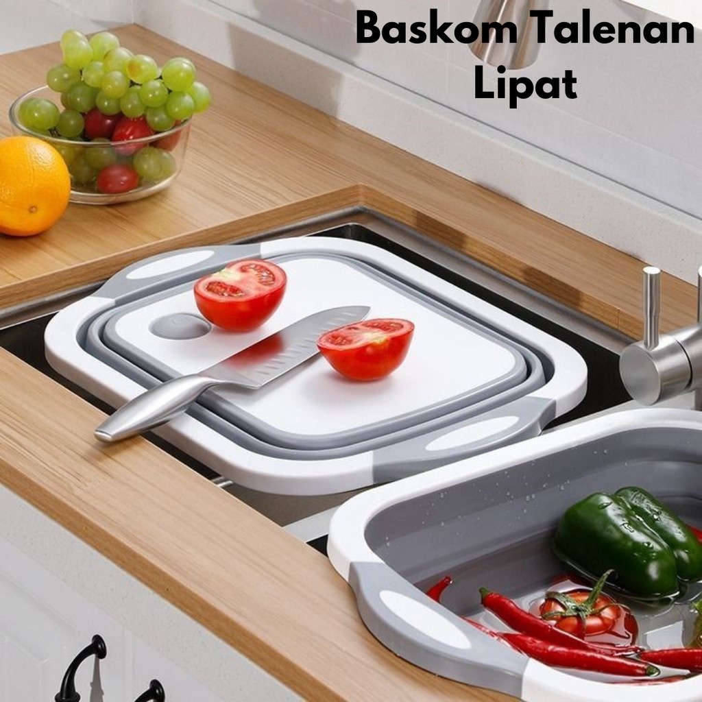 HL0116 Baskom Lipat Silicone Talenan Baskom Serbaguna Telenan lipat Multifungsi