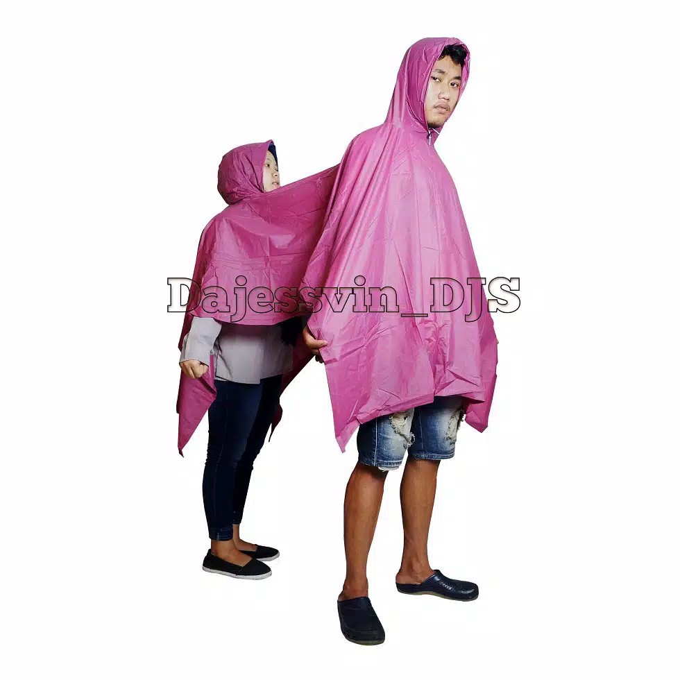 Jas Hujan Poncho 2 Kepala - Mantel Hujan Ponco 2 Kepala 2 in 1 Boncengan VEGA Dolphin