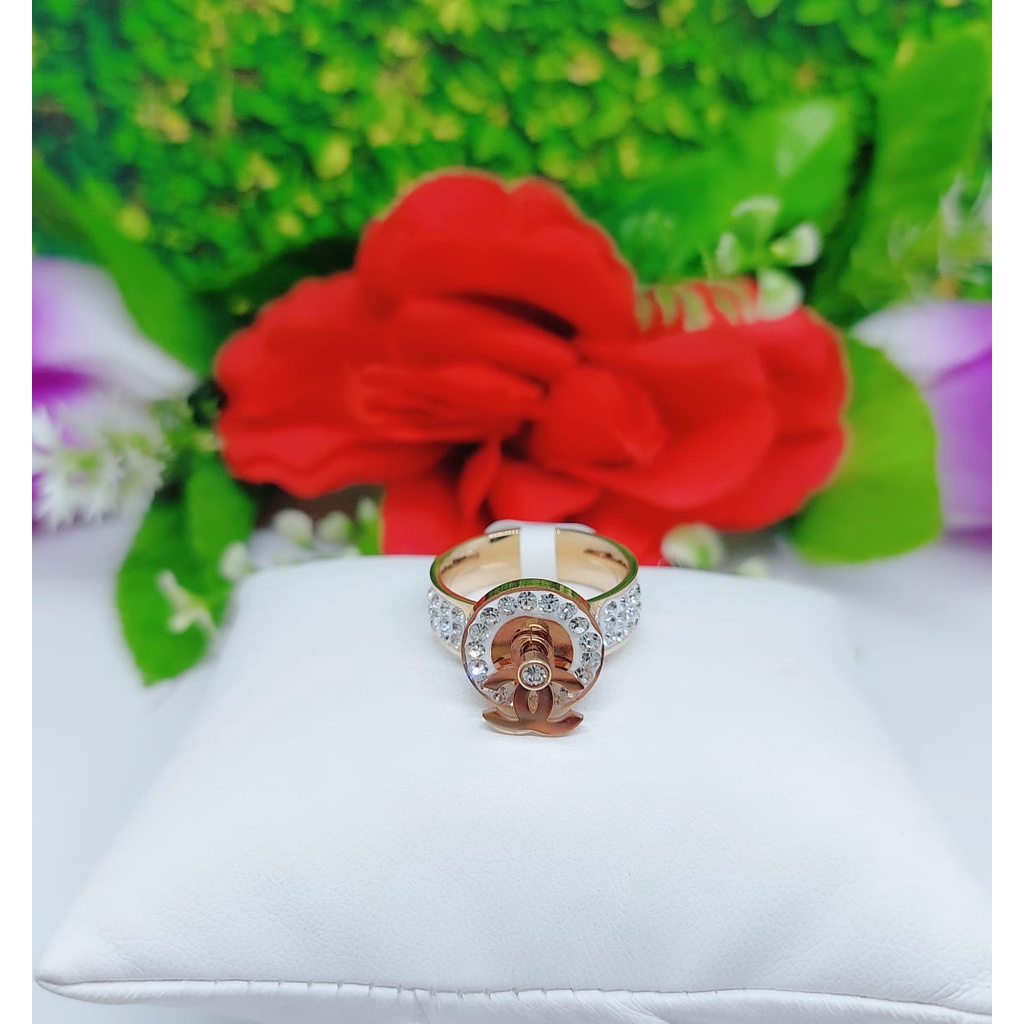 Cincin titanium permata perhiasan fashion 0315,0316