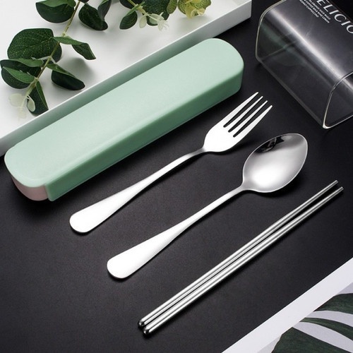 FUTAKO Sendok Garpu Sumpit Stainless Set + Kotak