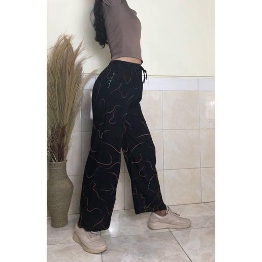 Cod Kulot Rayon Bali Premium Motif Animal Cacing