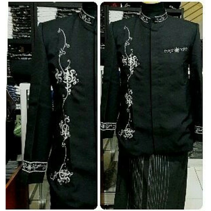 Jas Koko, Jas Koko Bordir, Jas Koko Modern, Jas Koko Polos, Jaskoko Motif Etnis - Hitam, Bisa COD