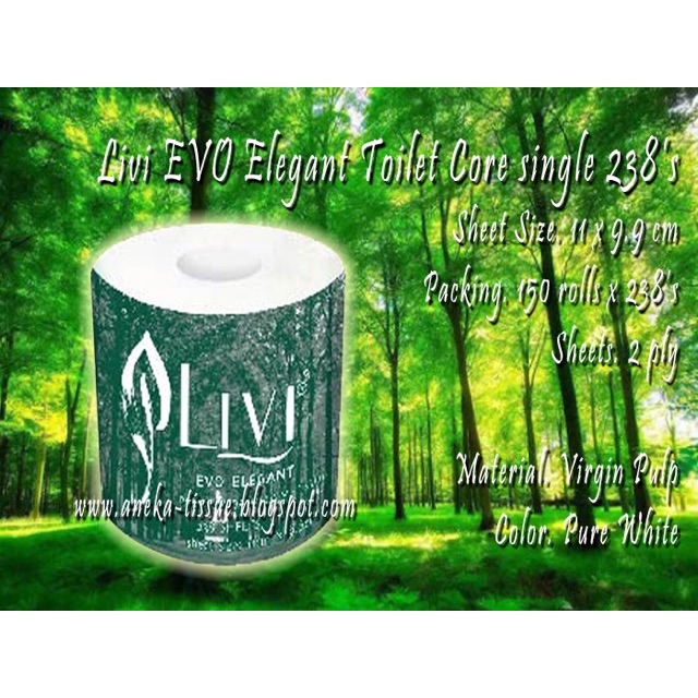 Tissue LIVI ROLL - Tissue Gulung - Tissue Toilet LIVI EVO Elegant Premium - SATUAN