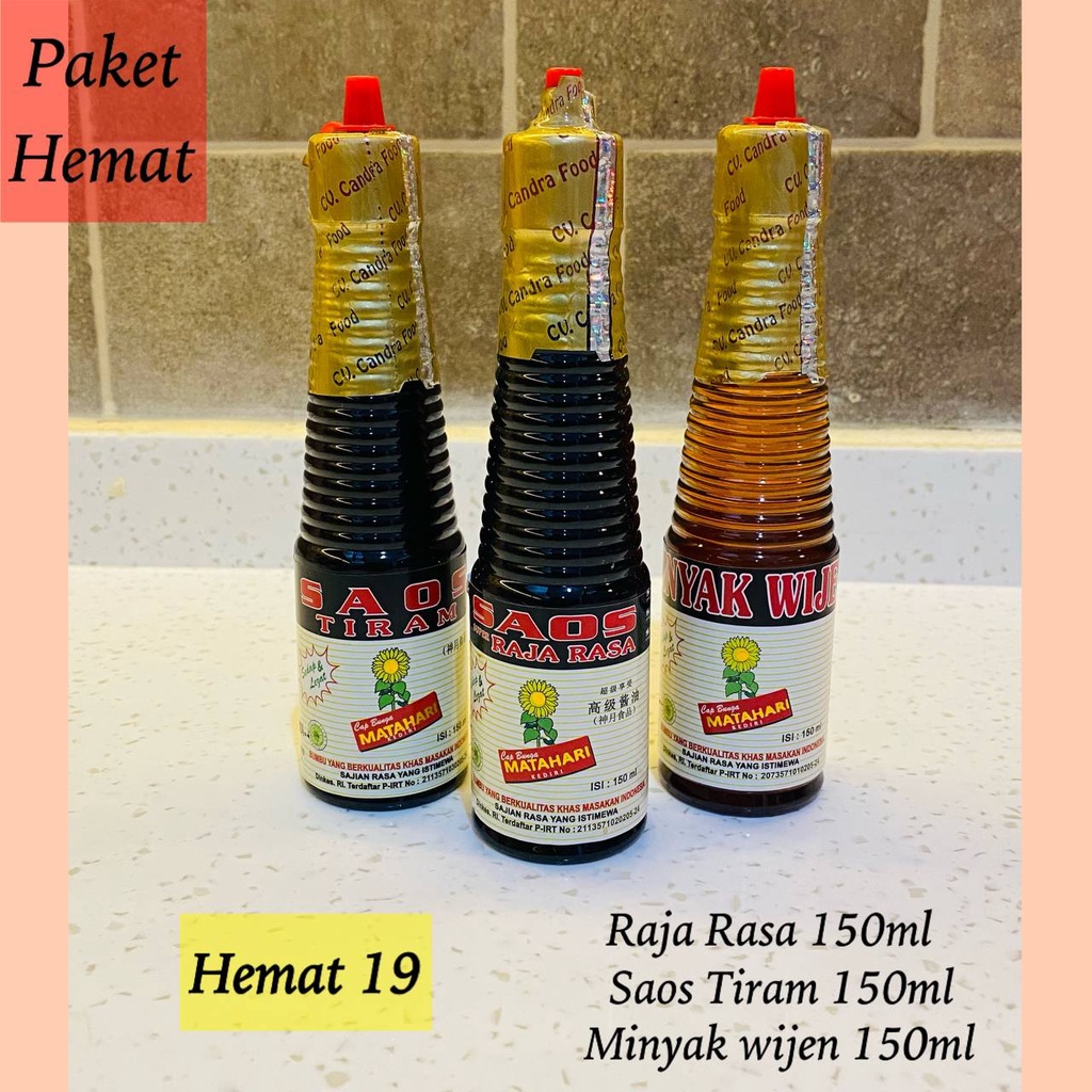 

Paket Hemat 19 | Cap Bunga Matahari | HALAL (3 BOTOL)
