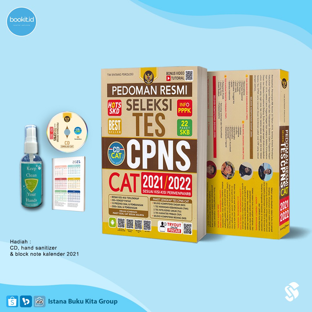 Buku Pedoman Resmi Seleksi Tes CPNS 2021/2022+CD - Sarang Baca