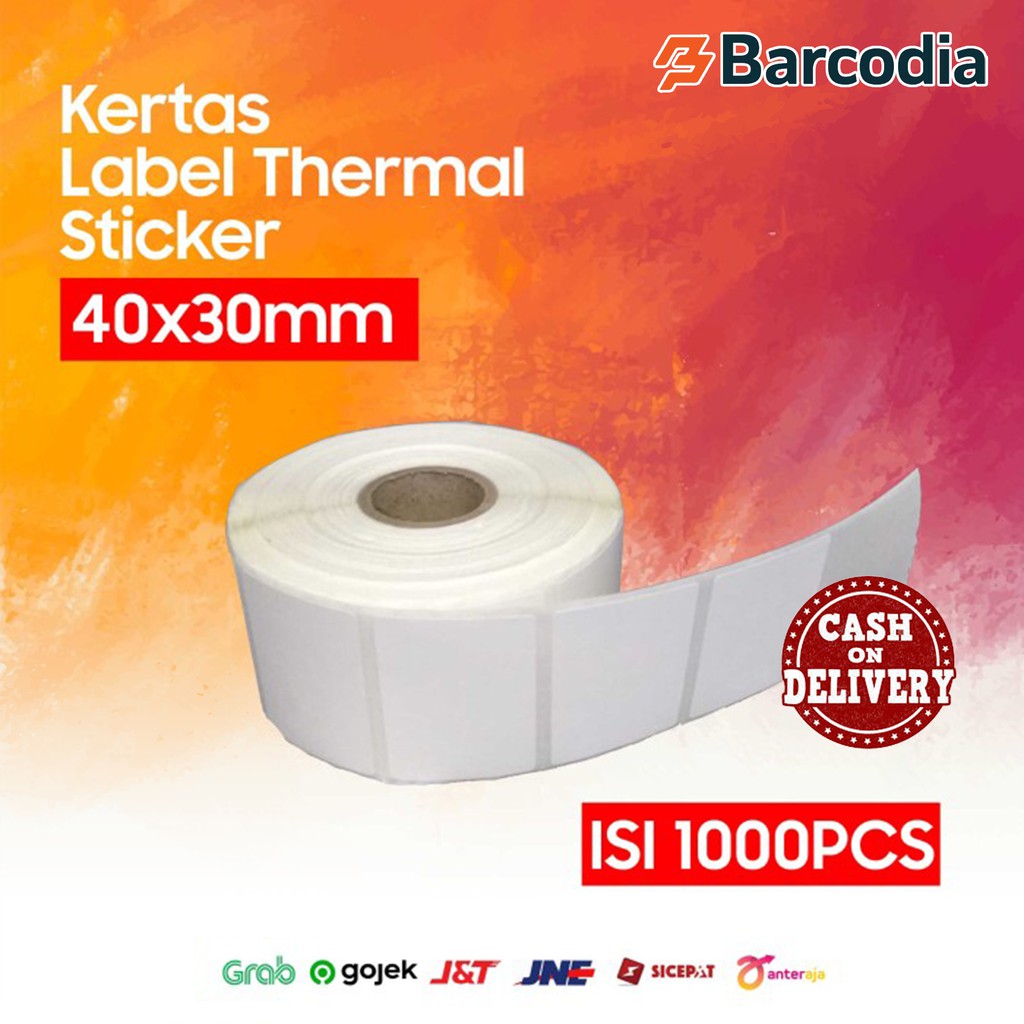 Kertas Label Barcode 40x30 cm - Thermal Stiker XPrinter XP-360B XP385 (1 LINE)