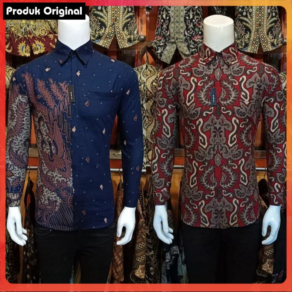 [BAJUBATIKPRIA] BAJU KEMEJA BATIK PRIA SLIMFIT MODERN LENGAN PANJANG SIZE M L XL XXL NEW PRODUK