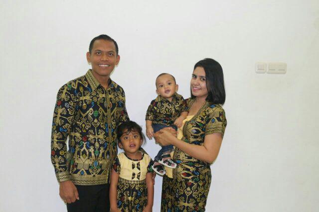 Qnunbatik Batik Keluarga/family Rok N Blus Narita Prodo Pendek Hitam