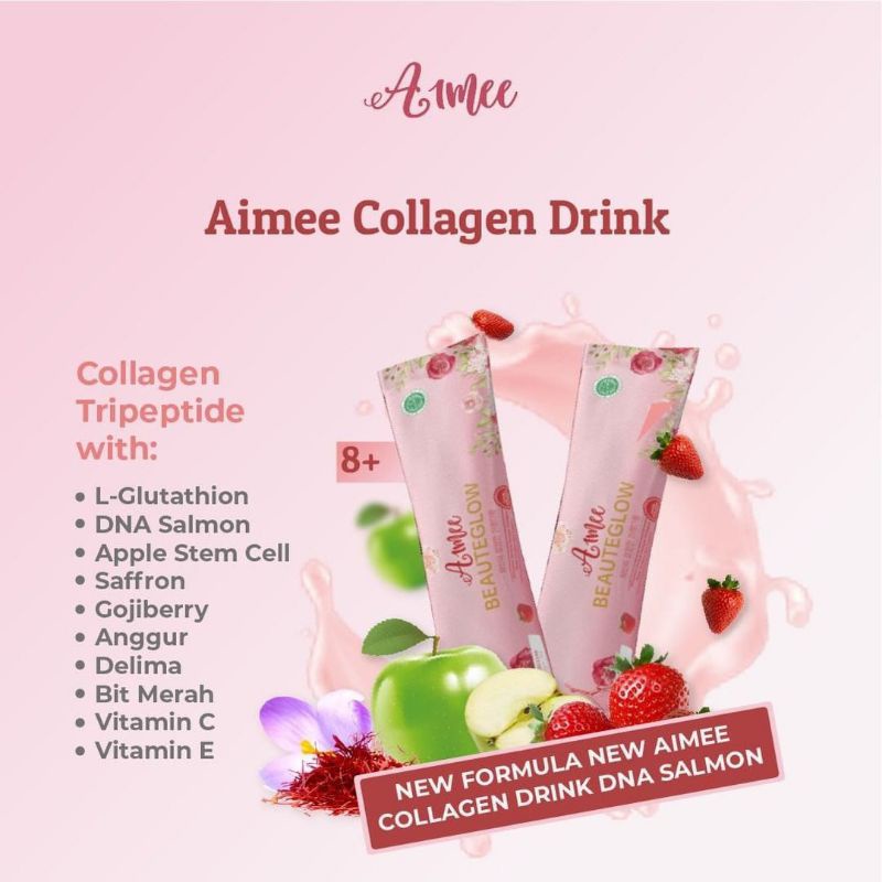 5 Sachet Aimee BeauteGlow Premium Collagen Drink